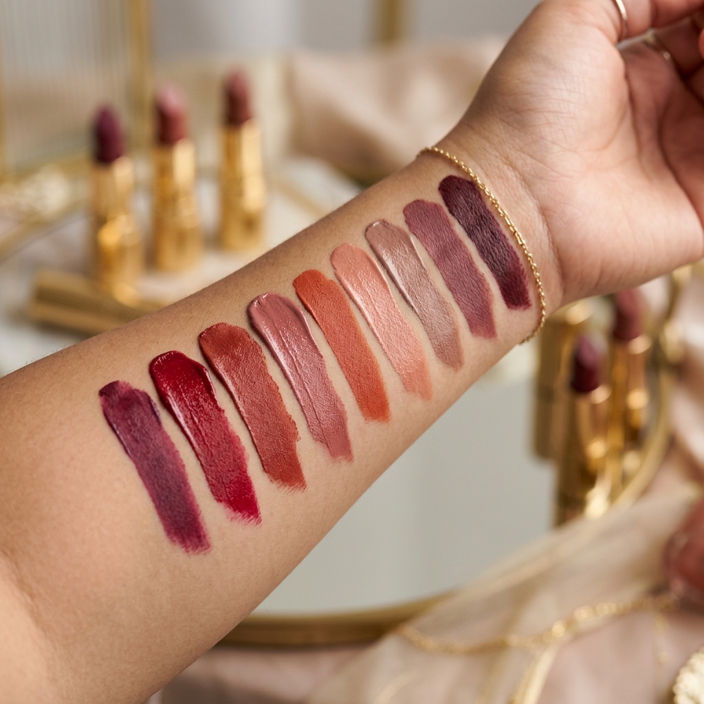 Diverse range of lipstick shades